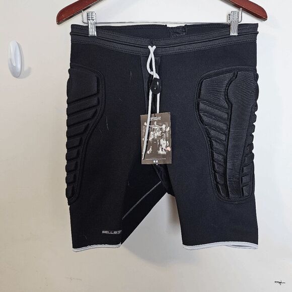 Sells Goalkeeper Neoprene Tri-Flex Padded Cycling Under Shorts NWT Men's Black S - Picture 1 of 6
